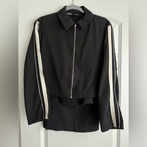 Zara Black Bomber Jacket with matching Pants